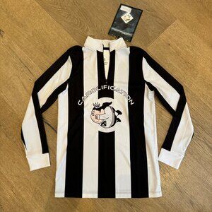 Caroline Bosmans Carolification Black & White Striped Long Sleeve Jersey Dress